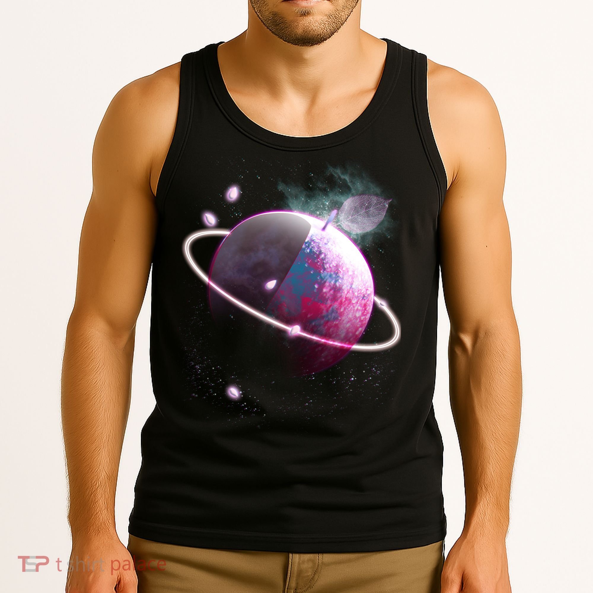 Apple Nebula Space Planet Tank Top