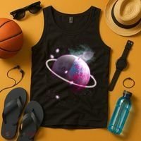 Apple Nebula Space Planet Tank Top thumb 4