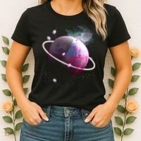 Apple Nebula Space Planet Women's T-Shirt thumb 2