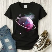 Apple Nebula Space Planet Women's T-Shirt thumb 3