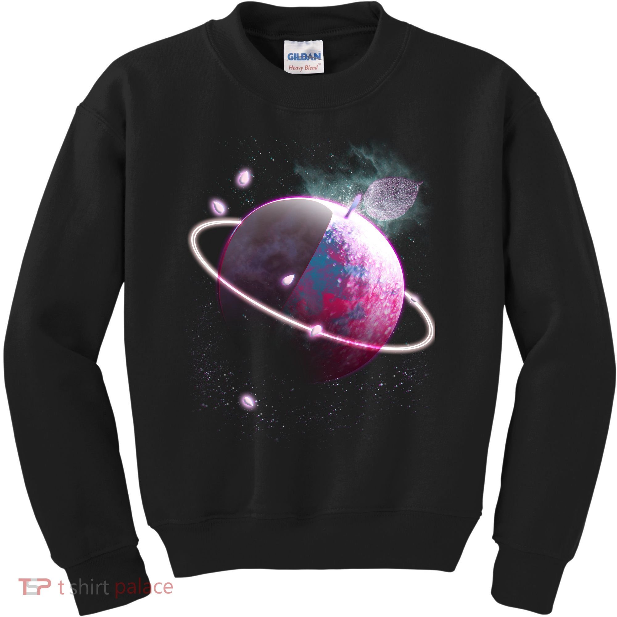 Apple Nebula Space Planet Kids Sweatshirt