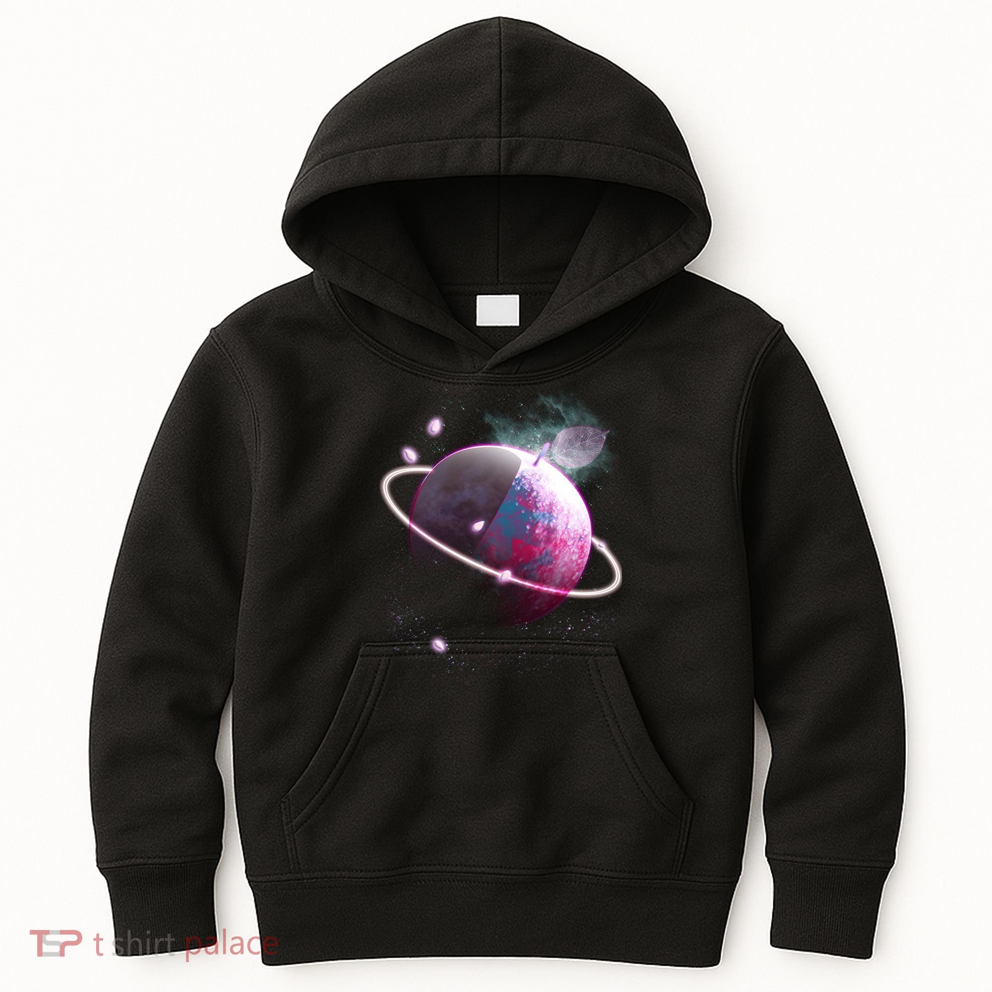 Apple Nebula Space Planet Kids Hoodie