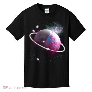 Apple Nebula Space Planet Kids T-Shirt
