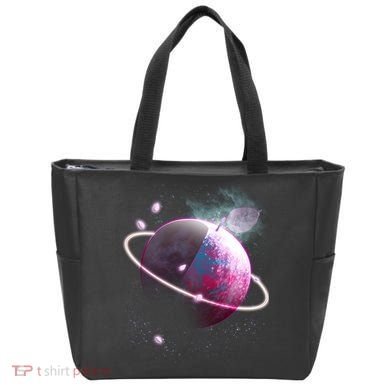 Apple Nebula Space Planet Tote Bag