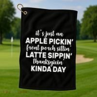 Apple Picking Season Golf Towel thumb 1
