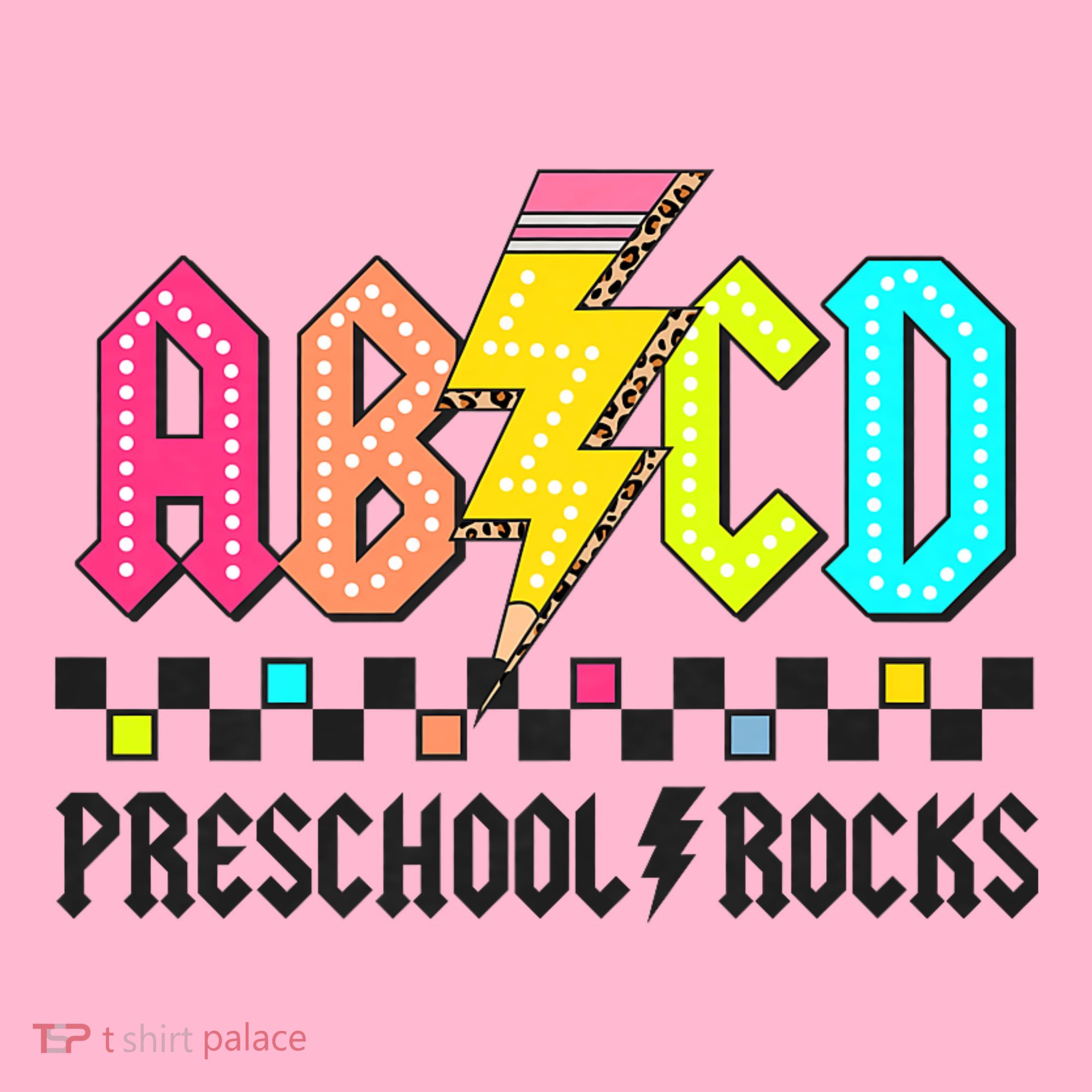 Abcd Preschool Rocks Pencil Lightning Teachers Rock Coaster