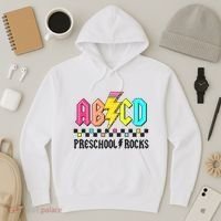 Abcd Preschool Rocks Pencil Lightning Teachers Rock Hoodie thumb 3
