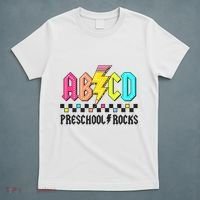Abcd Preschool Rocks Pencil Lightning Teachers Rock T-Shirt thumb 5