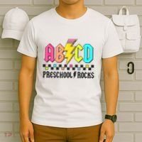 Abcd Preschool Rocks Pencil Lightning Teachers Rock T-Shirt thumb 6