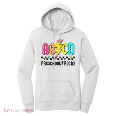 Abcd Preschool Rocks Pencil Lightning Teachers Rock Women's Hoodie