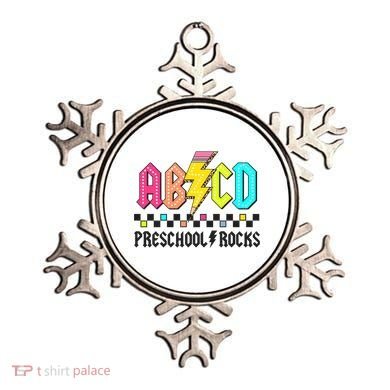 Abcd Preschool Rocks Pencil Lightning Teachers Rock Ornament