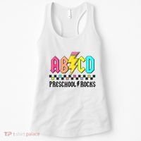 Abcd Preschool Rocks Pencil Lightning Teachers Rock Women's Tank Top thumb 0