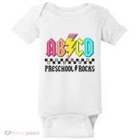 Abcd Preschool Rocks Pencil Lightning Teachers Rock Baby Bodysuit thumb 0