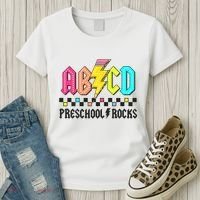 Abcd Preschool Rocks Pencil Lightning Teachers Rock Women's T-Shirt thumb 3