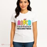 Abcd Preschool Rocks Pencil Lightning Teachers Rock Women's T-Shirt thumb 4