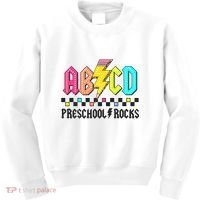 Abcd Preschool Rocks Pencil Lightning Teachers Rock Kids Sweatshirt thumb 0