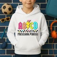 Abcd Preschool Rocks Pencil Lightning Teachers Rock Kids Hoodie thumb 2