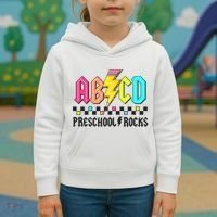 Abcd Preschool Rocks Pencil Lightning Teachers Rock Kids Hoodie thumb 3