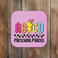 Abcd Preschool Rocks Pencil Lightning Teachers Rock Boy Coaster thumb 0