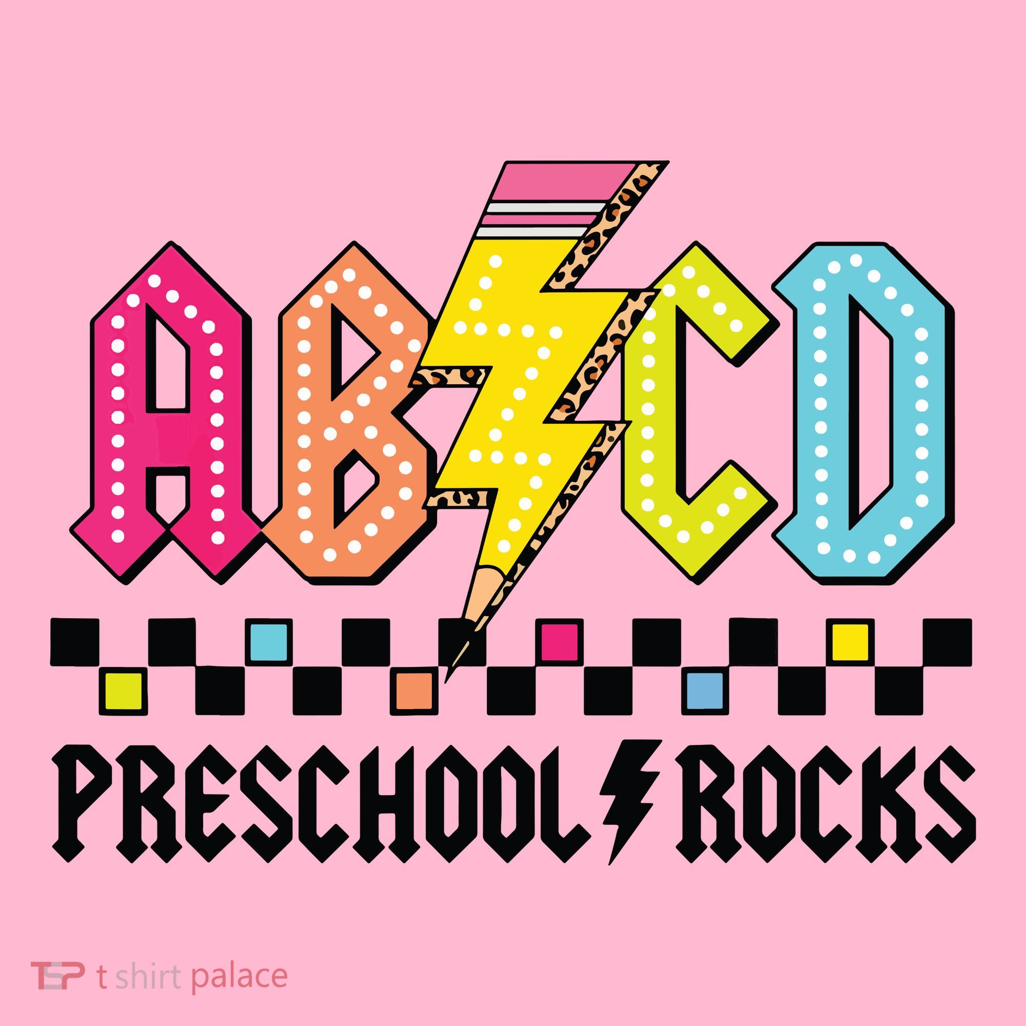 Abcd Preschool Rocks Pencil Lightning Teachers Rock Boy Coaster