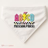 Abcd Preschool Rocks Pencil Lightning Teachers Rock Boy USA-Made Doggie Bandana thumb 0