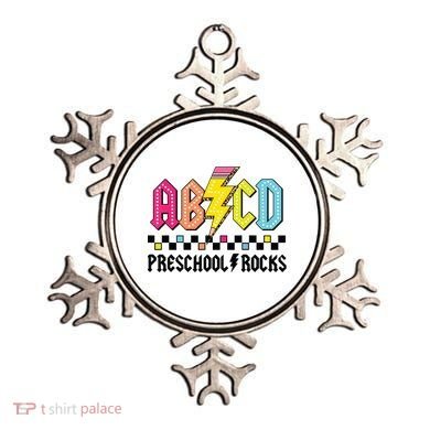 Abcd Preschool Rocks Pencil Lightning Teachers Rock Boy Ornament