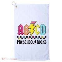 Abcd Preschool Rocks Pencil Lightning Teachers Rock Boy Golf Towel thumb 0
