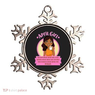 April Birthday Girl Knows More Than You Realize Ornament