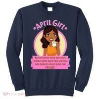 April Birthday Girl Knows More Than You Realize Sweatshirt thumb 0