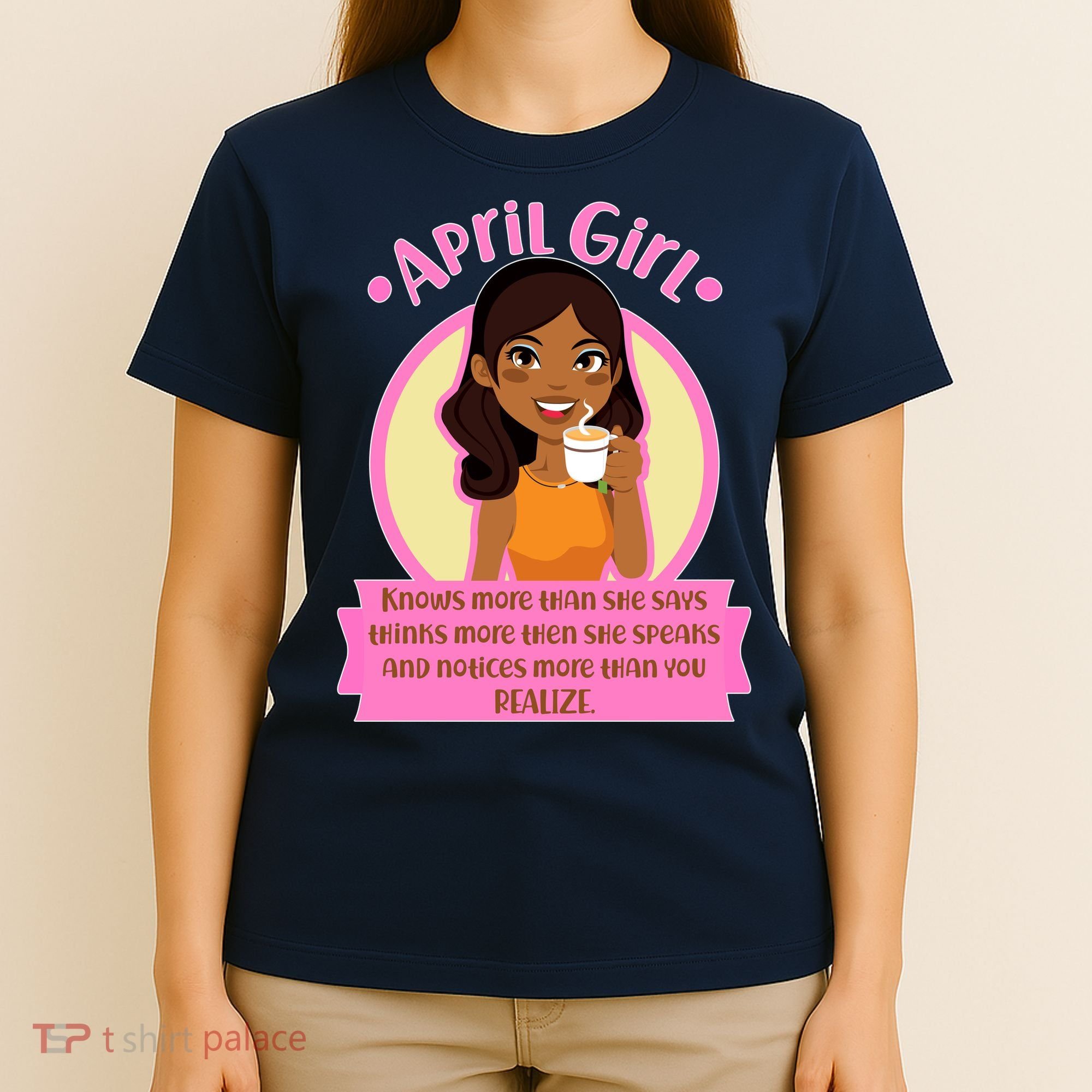 April Birthday Girl Knows More Than You Realize T-Shirt