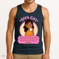 April Birthday Girl Knows More Than You Realize Tank Top thumb 3