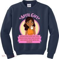 April Birthday Girl Knows More Than You Realize Kids Sweatshirt thumb 0
