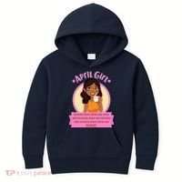 April Birthday Girl Knows More Than You Realize Kids Hoodie thumb 0