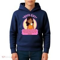 April Birthday Girl Knows More Than You Realize Kids Hoodie thumb 4
