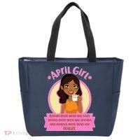 April Birthday Girl Knows More Than You Realize Tote Bag thumb 0