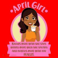 April Birthday Girl Knows More Than You Realize Santa Hat thumb 1