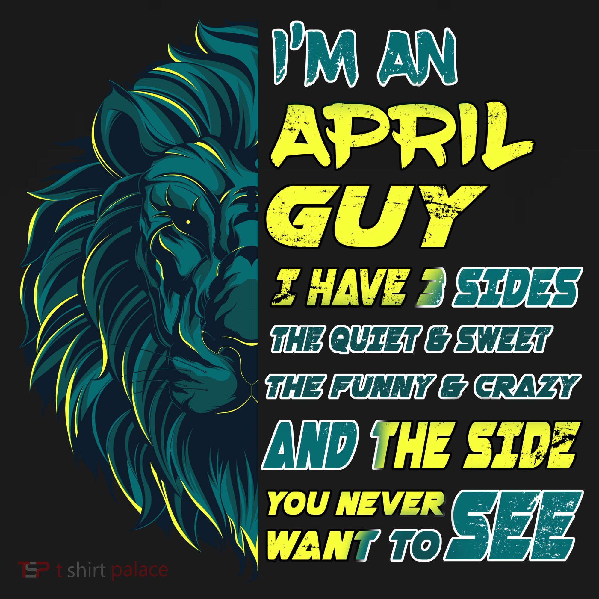 April Birthday Guy Has 3 Sides Sweet Funny Crazy  Doggie Tank