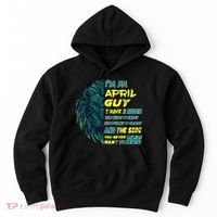April Birthday Guy Has 3 Sides Sweet Funny Crazy  Hoodie thumb 0