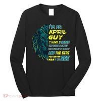 April Birthday Guy Has 3 Sides Sweet Funny Crazy  Long Sleeve Shirt thumb 0