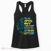 April Birthday Guy Has 3 Sides Sweet Funny Crazy  Women's Tank Top thumb 0