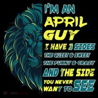 April Birthday Guy Has 3 Sides Sweet Funny Crazy  Baby Bodysuit thumb 2