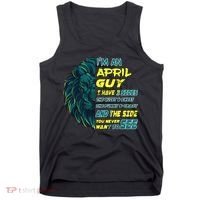 April Birthday Guy Has 3 Sides Sweet Funny Crazy  Tank Top thumb 0