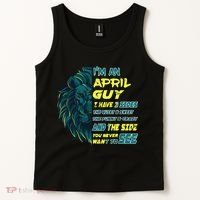 April Birthday Guy Has 3 Sides Sweet Funny Crazy  Tank Top thumb 2