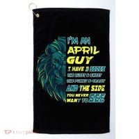 April Birthday Guy Has 3 Sides Sweet Funny Crazy  Golf Towel thumb 0