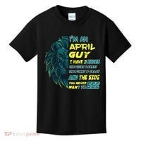 April Birthday Guy Has 3 Sides Sweet Funny Crazy  Kids T-Shirt thumb 0