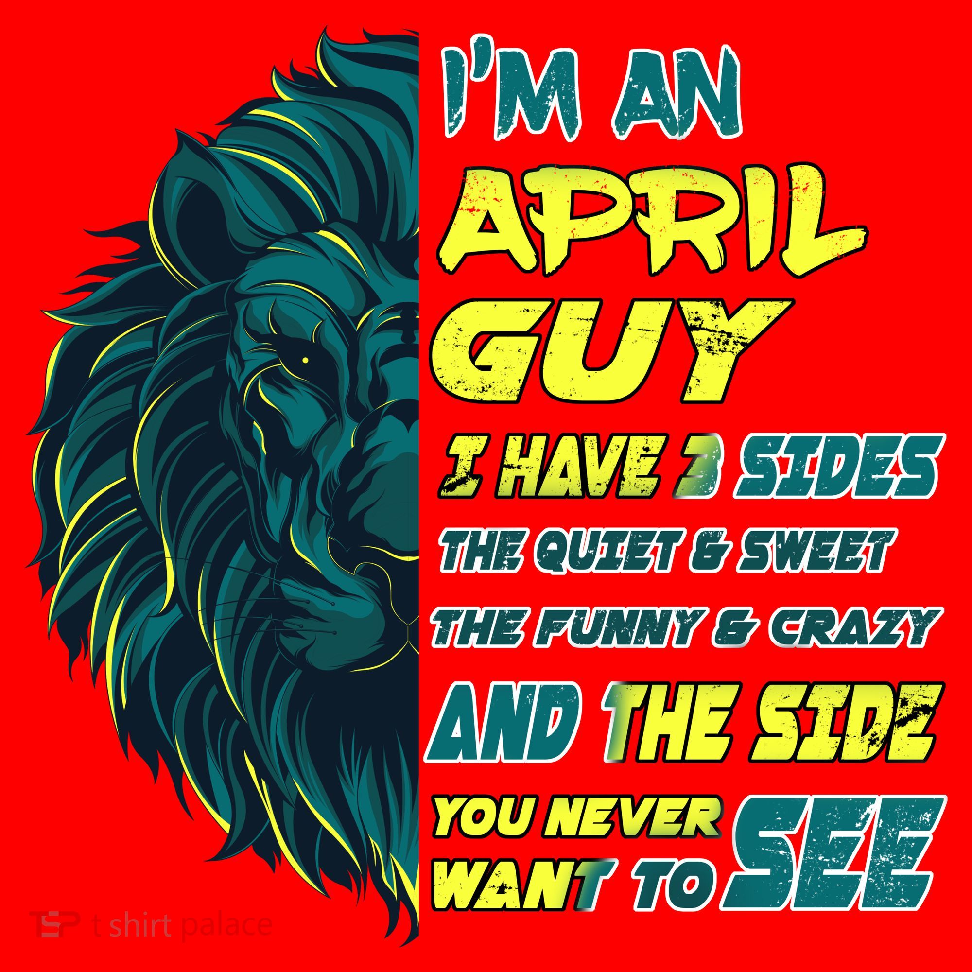 April Birthday Guy Has 3 Sides Sweet Funny Crazy  Santa Hat