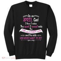 April Girl Sweet But Crazy Funny Birthday Sweatshirt thumb 0