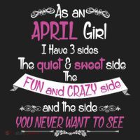 April Girl Sweet But Crazy Funny Birthday Beanie thumb 2