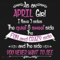 April Girl Sweet But Crazy Funny Birthday Polo thumb 3