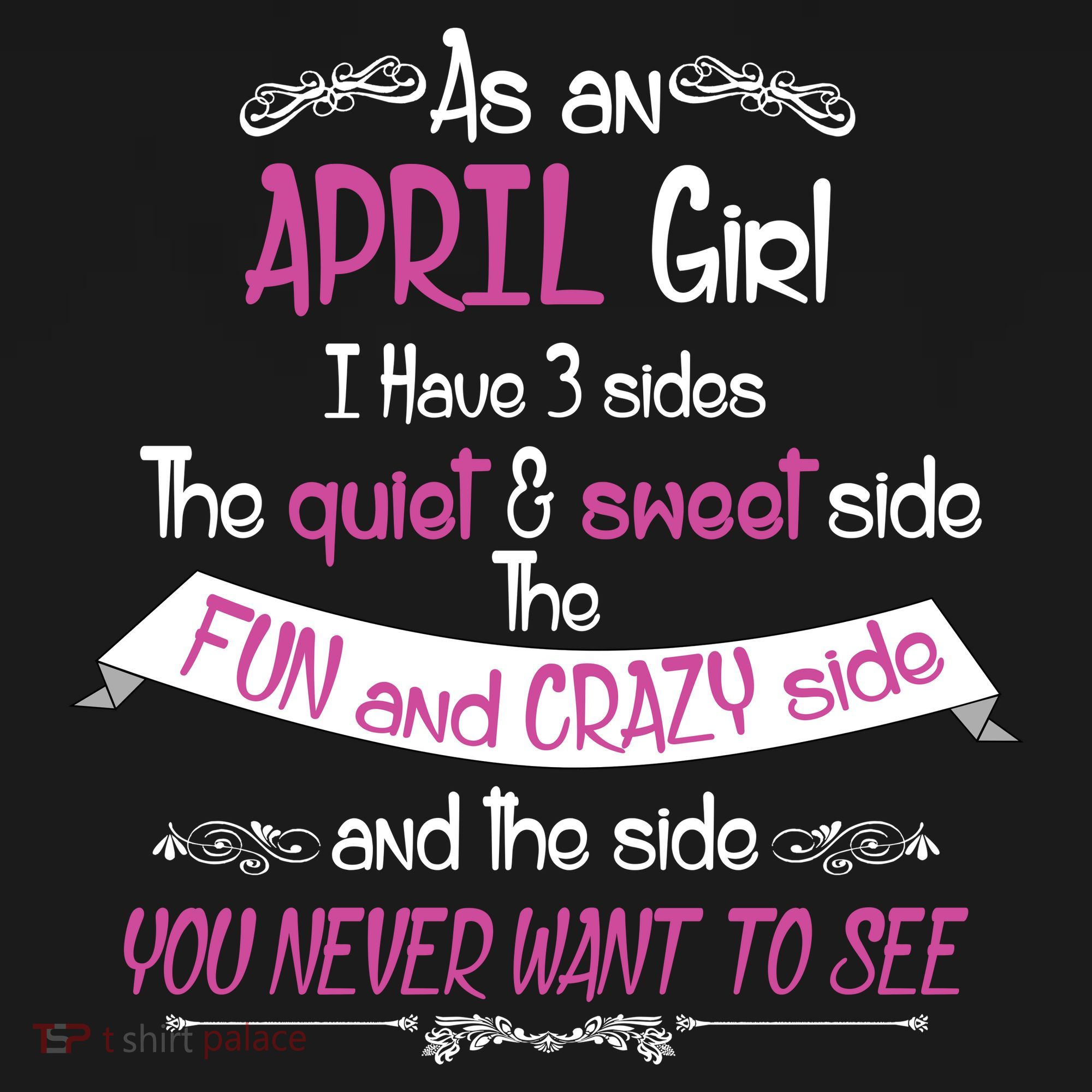 April Girl Sweet But Crazy Funny Birthday Polo